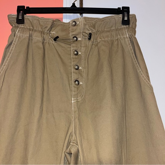 Urban Outfitters Terra High Rise Paper-Bag Waist Tapered Leg Pants - Picture 5 of 13